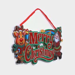 Новогоднее светящиеся украшение настенное Merry Christmas, подвеска, 17,5х40 см - Simaland фото 3