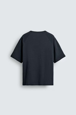 CAMISETA RELAXED FIT BOLSILLO REMACHE / Azul - Zara фото 8