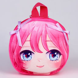 Рюкзак детский для девочки Аниме, плюшевый, розовый