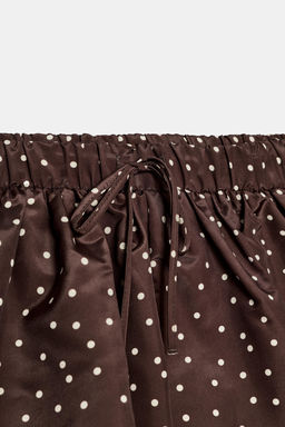 FALDA PANTAL?N GLOBO LUNARES / Marr?n - Zara фото 9