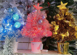 Ёлка 60см розовая светящаяся с шарами и звёздочкой 220В - Family фото 3