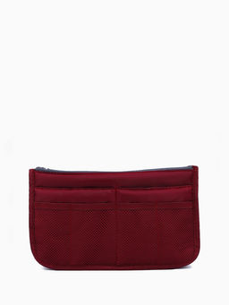 Косметичка-органайзер на молниях, цвет бордовый