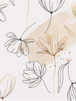 Цена за 10 шт. Бумага упаковочная, глянцевая « Цветочный нюд», 40×60 см