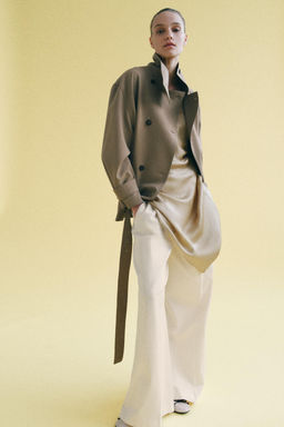 ZW COLLECTION FLOWING JACKET WITH BELT