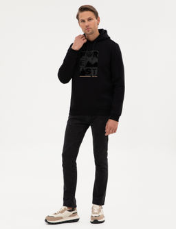 Siyah Regular Fit Sweatshirt - Pierre cardin фото 4