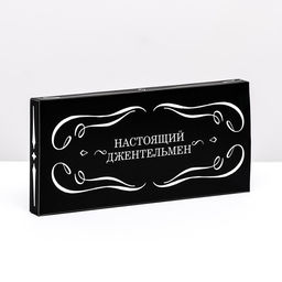 Цена за 5 шт. Подарочная коробка под плитку шоколада, с окном «Настоящему мужчине», 17×8×1.4 см