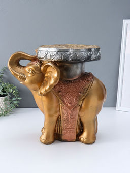 Фигура-подставка "Слон" бронза, 35х40х25 см