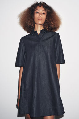 ZW COLLECTION DENIM MINI DRESS - Zara фото 12