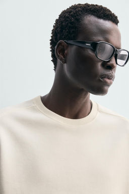 SUDADERA RELAXED FIT INTERLOCK / Blanco roto - Zara фото 5