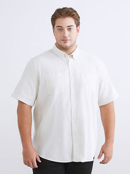 Regular Fit K?sa Kollu Arm?rl? Erkek Dokulu G?mlek