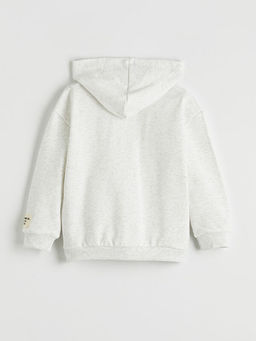 Kap??onlu Erkek ?ocuk Fermuarl? Sweatshirt