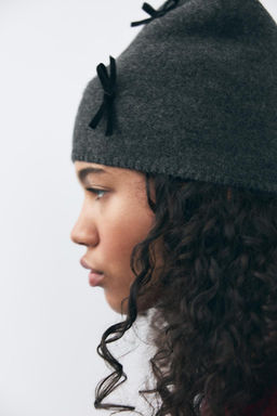 BOW DETAIL KNIT BEANIE - Zara фото 2
