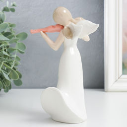 Фигурка керамика «Девушка-ангел со скрипкой», 15×9×7.5 см