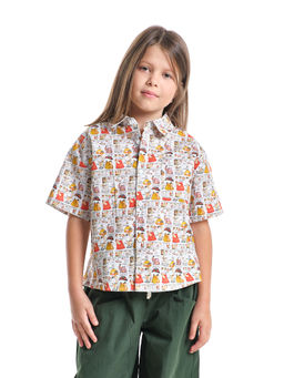 Рубашка для девочки 33-58763 цветной - Mini maxi фото 4