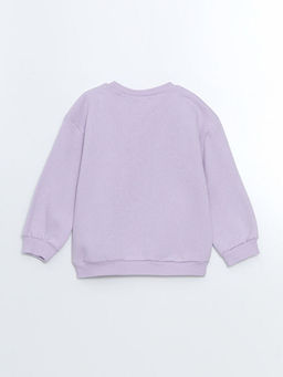 Bisiklet Yaka Bask?l? K?z ?ocuk Sweatshirt ve Tayt Pantolon 2li - Waikiki фото 3