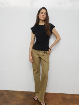 Футболка с драпировкой из вискозы / Zarina  фото 2