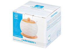 Сахарница Elan Gallery Айсберг волны 620 мл 12×12×12 см с ложкой и крышкой на подставке  фото 20