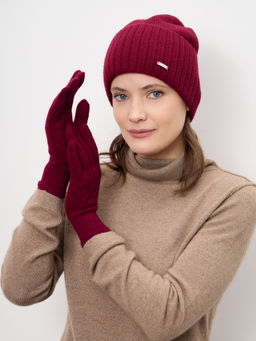 Перчатки из кашемира ULkos бордовые