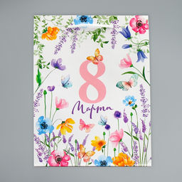 Цена за 2 шт. Пакет подарочный ламинированный, упаковка, 8 марта, MS 18?23?8 см