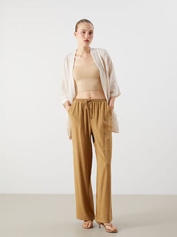 Beli Lastikli Dokulu Kad?n Pantolon