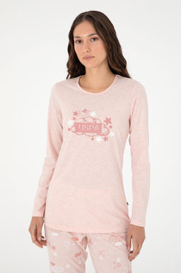 Женский розовый пижамный комплект Неожиданная скидка в корзине - U.s. polo assn фото 3
