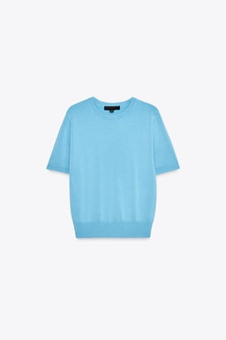 BASIC PLAIN KNIT SHORT SLEEVE TOP - Zara фото 40