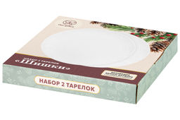 Набор тарелок 2 пр. 26*26*2,5 см Шишки - Elan gallery фото 7