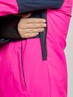 Горнолыжная куртка женская зимняя розового цвета 33307R - Mtforce фото 7