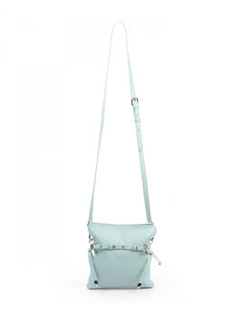 LACCOMA сумка АЛ3020-6-голубой натуральная кожа хлопок