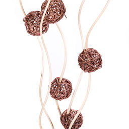 Сухоцвет набор 5 штук 150 см (китте 6 см.10 шт) / 0410-4 /уп 80/ коричневые шары на белом - Галеонтрейд фото 4