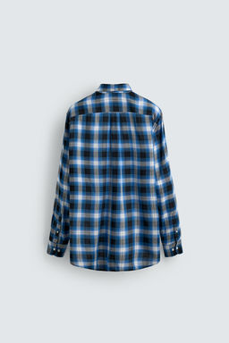 CAMISA FLUIDA CUADROS AARON LEVINE X ZARA / Azul  фото 8