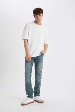 Pedro Slim Fit Джинсовые брюки узкого кроя с нормальной талией и узкими штанинами - Defacto фото 3