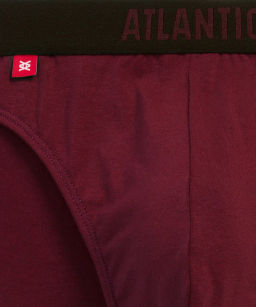 ATLANTIC 3MP-094 Трусы спорт Solid - набор 3 шт. черный + изумрудный + каберне  фото 7