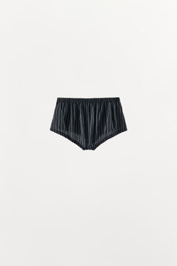 MINI SHORTS RAYAS BOLSILLOS / Marino / Blanco - Zara фото 5