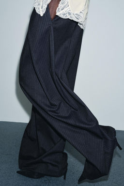 ZW COLLECTION PINSTRIPED DARTED TROUSERS - Zara фото 6