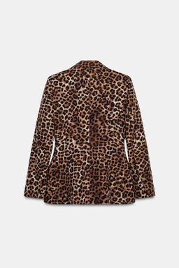 FITTED ANIMAL PRINT BLAZER - Zara фото 8