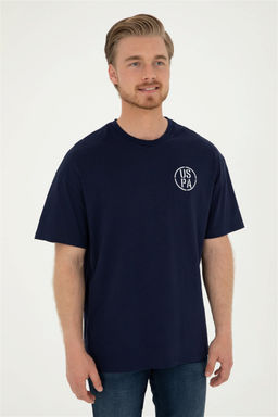 Футболка U.S. Polo Assn темно-синяя из хлопка фото 10