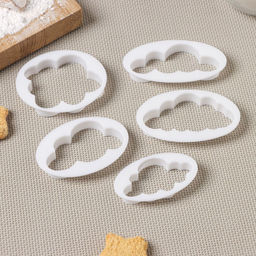 Формы для вырезания теста и мастики Доляна, набор 5 шт., 7.8?4.6?1 см, пластик, белые  фото 2