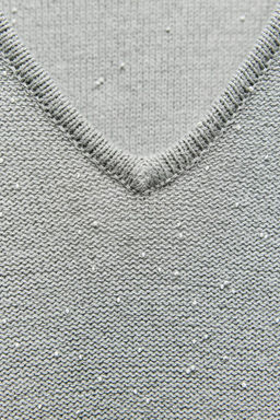 BEADED KNIT SWEATER - Zara фото 6