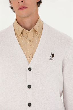 U. S. Polo Assn Мужской базовый трикотажный кардиган Stone Melange - U.s. polo assn фото 14