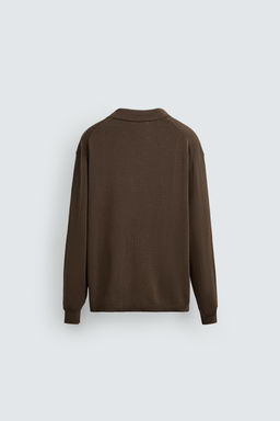 COTTON/HEMP KNIT POLO SHIRT - Zara фото 8