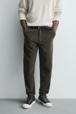 CARROT FIT CORDUROY TROUSERS - Zara фото 22