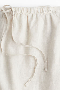 Pantal?n corto de lino con cord?n de ajuste - H&m фото 3