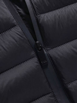 Куртка мужская гибридная стёганая с капюшоном с графеновой подкладкой черного цвета 9621_1Ch