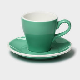 Кофейная пара фарфоровая Magistro Coffee time, 2 предмета: чашка 180 мл, блюдце d=14,5 см, цвет бирюзовый