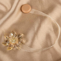 Цена за 3 шт. Подхват для штор Ветерок, d = 6 см, цвет бежевый - Арт узор фото 2