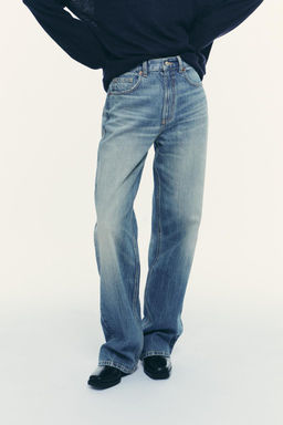 TRF WIDE-LEG HIGH-WAIST FULL LENGTH JEANS - Zara фото 10