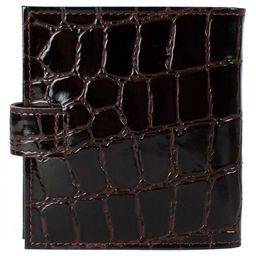 Визитница Croco-В-203 (с хляст, 2х-рядная, 32карточки) натуральная кожа коричневый скат (99) 213700  фото 2