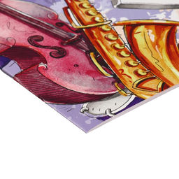 Цена за 3 шт. Тетрадь для нот Calligrata «Джаз» А4, 16 листов, вертикальная