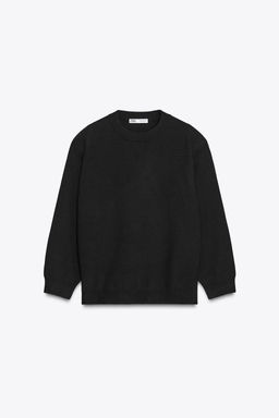 PLAIN KNIT SWEATSHIRT WITH SHOULDER PADS - Zara фото 4